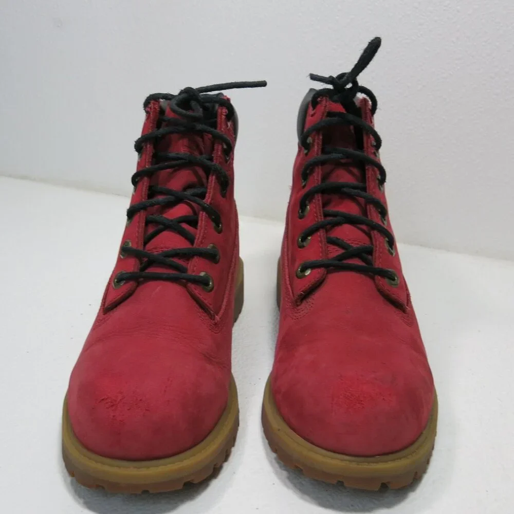 Timberland Nubuck Leather High Top Hiking Boots Boy's Footwear Shoes 5.5 M